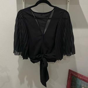 Flowy cropped dress top